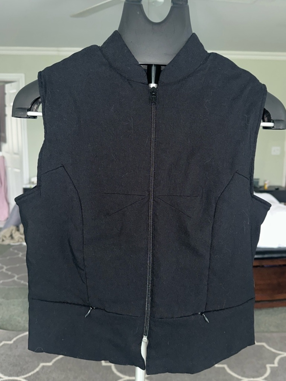 Express Black Sleeveless Zip Front Vest